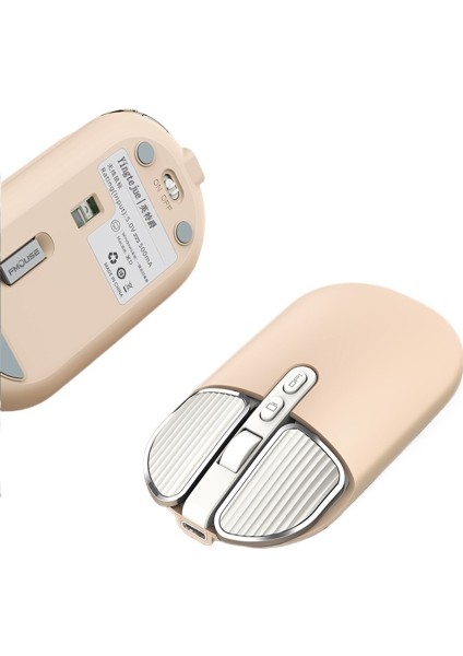Kablosuz Bluetooth Çift Modlu Fare, Sessiz Şarj, Sevimli ve Hoş Görünümlü Kadın Ofis Faresi (Yurt Dışından)