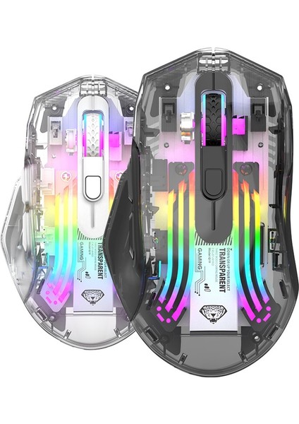 Üç Modlu Kablosuz Bluetooth Şarjlı Fare Şeffaf Masaüstü Dizüstü Bilgisayar Oyun Rgb Işıklı Fare (Yurt Dışından) fiyatları