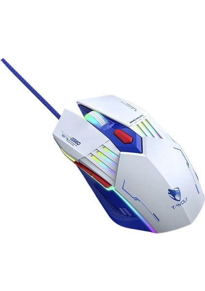 Thunderwolf G560 Oyun Faresi Kablolu Oyun Mekanik Mecha Mavi Rüzgar Üç Modlu Kablosuz Bluetooth Fare (Yurt Dışından)