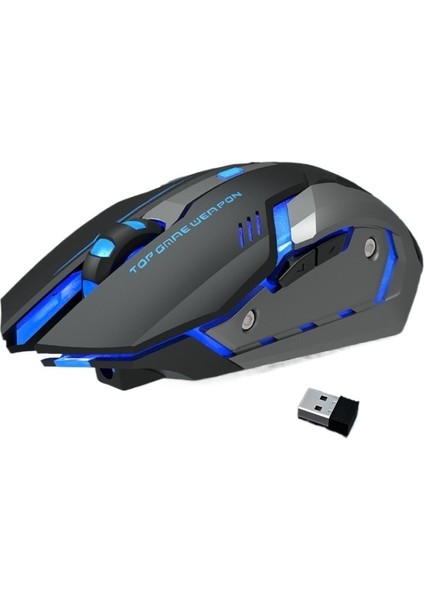 Sessiz Sevimli Işıklı Pembe Fare Kablosuz Şarjlı Oyun Faresi Mekanik Fare (Yurt Dışından)