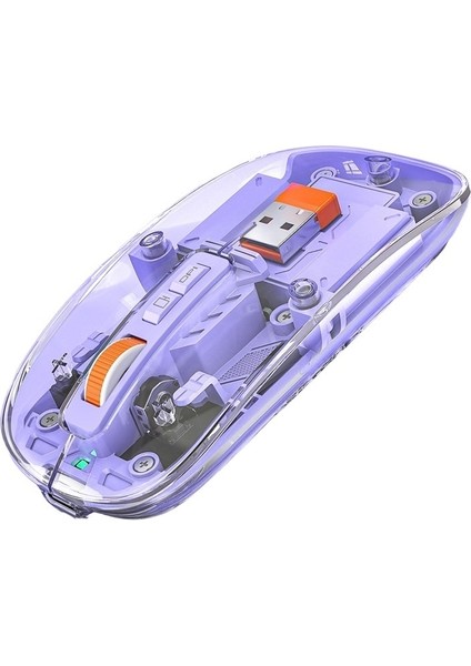 Şeffaf Kablosuz Manyetik Üç Modlu Fare Şarjlı Şeffaf Fare Dizüstü Bilgisayar Masaüstü Bilgisayar Evrensel Bluetooth Fare (Yurt Dışından) fiyatları