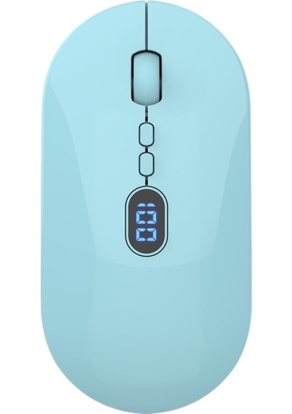 Power Display Kablosuz Çift Modlu Bluetooth Fare Şarjlı Sessiz Dizüstü Bilgisayar Iş Ofis Faresi (Yurt Dışından)