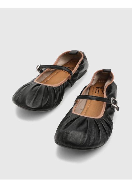 Stragier Hakiki Deri Kadın Siyah Babet fiyatları