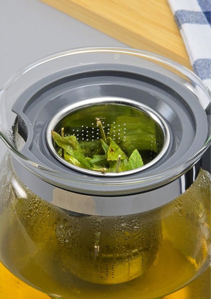 Çay Makinesi Uyumlu Cam Demlik - Süzgeçli Demlik 1100ML fırsatları