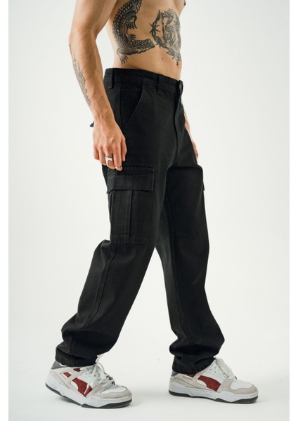 Erkek Siyah Baggy Kargo Pantolon fiyatları
