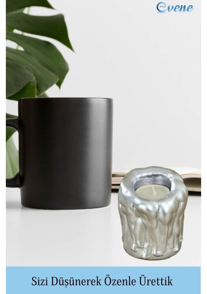 Mumluk Şamdan Tealight Mum Uyumlu Orta Erimiş Mum Model