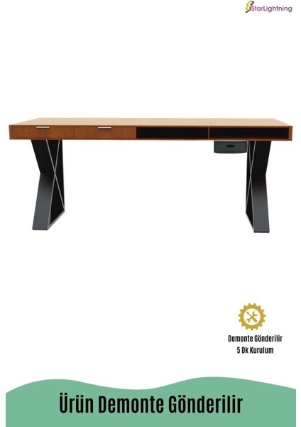 Gizli Çekmece Organizer Masa Altı Saklama Kabı Büyük Boy Yatay Demonte Mdf Siyah Renk