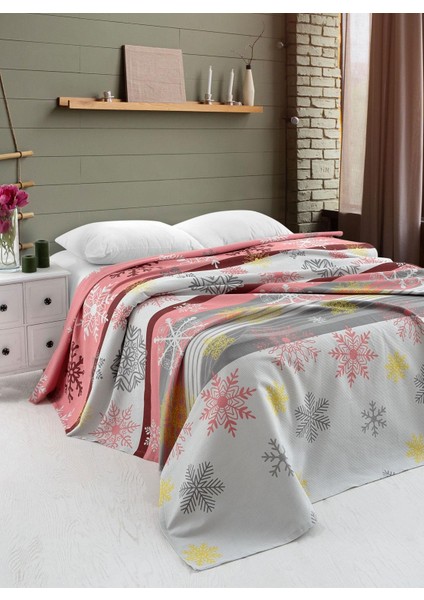 Cotton Collection Pike Çift Kişilik Pike Red Winter