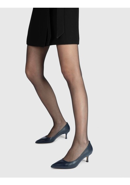 Tromso Hakiki Deri Kadın Lacivert Topuklu Ayakkabı fiyatları