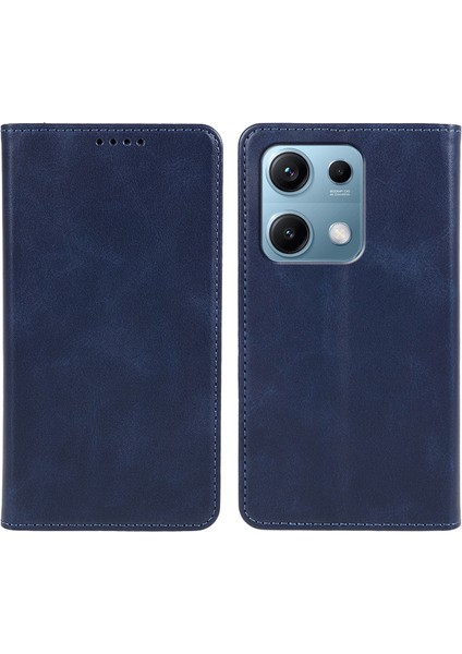 Xiaomi Redmi Note 14S 4g Güçlü Manyetik Pu Deri Telefon Kılıfı Dana Dokusu (Yurt Dışından)