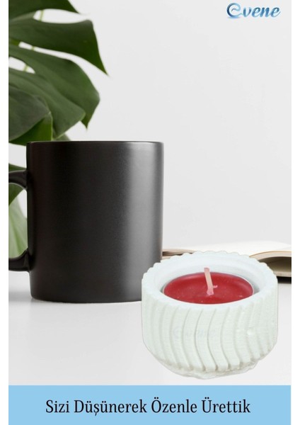Mumluk Şamdan 3 Adet Tealight Uyumlu Üçlü Tekerlek Model
