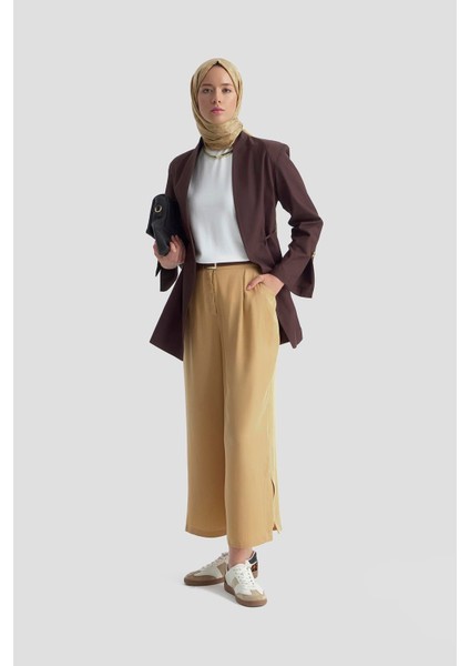 Tencel Palazzo Pantolon 25KD4002 Camel