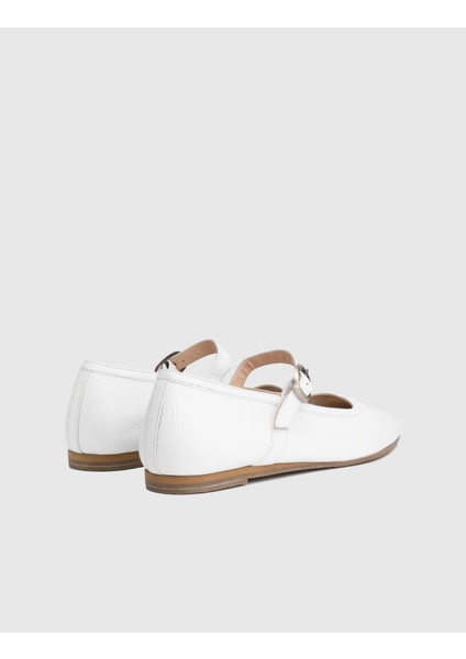 Kaori Floter Deri Beyaz Kadın Loafer Ayakkabı fırsatları