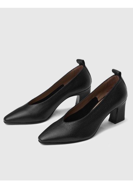 Jenssens Hakiki Floter Deri Kadın Siyah Topuklu Ayakkabı fiyatları