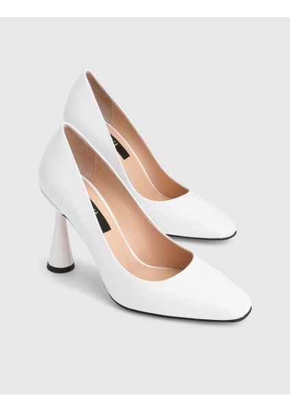 Lorel Hakiki Deri Beyaz Kadın Topuklu Ayakkabı fiyatları