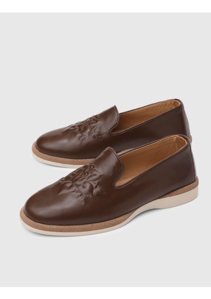 Linda Hakiki Deri Kahverengi Kadın Loafer fiyatları