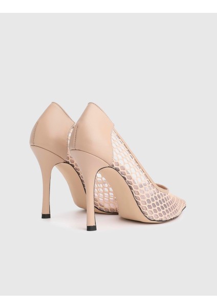 Gkri Hakiki Deri File Bej Kadın Topuklu Ayakkabı fırsatları