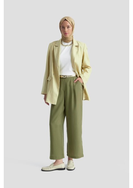 Tencel Palazzo Pantolon 25KD4002 Haki fiyatları