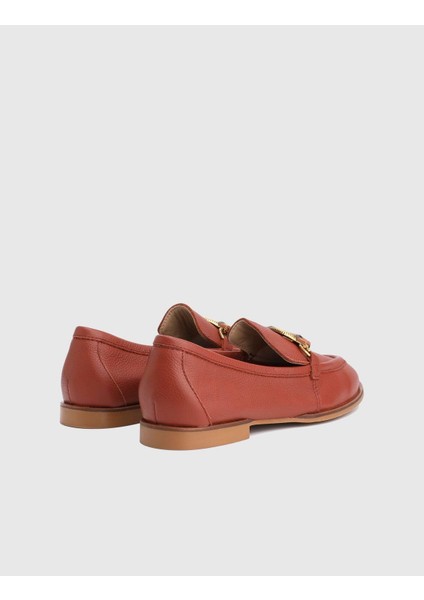 Ble Deri Kiremit Kadın Loafer Ayakkabı indirimleri