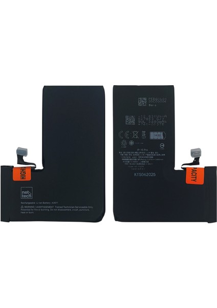 Teknonet Apple iPhone 15 Pro Uyumlu Nettech 3500 Mah Batarya