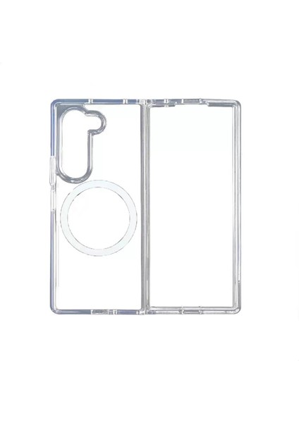 Galaxy Z Fold 7 Kılıf M-Safe Şarj Özellikli Şeffaf Sert Pc Zore Embos Kapak + Cam Ekran Koruyucu fiyatları