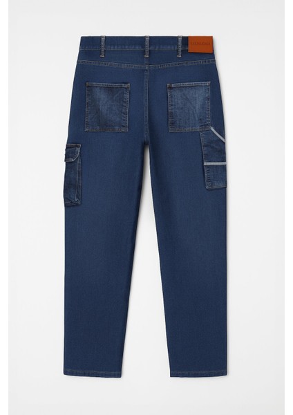 Erkek Regular Fit Kargo Cepli Jean Pantolon fiyatları