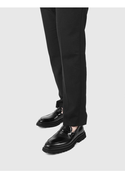 Olsie Hakiki Açma Deri Erkek Siyah Loafer Ayakkabı fiyatları