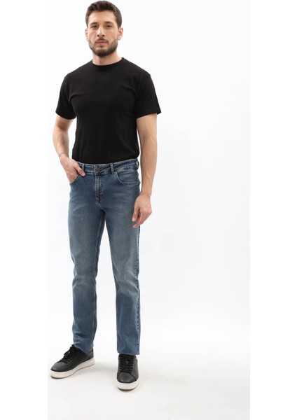 Erkek Koyu Mavi Regular Fit Jean Pantolon fiyatları