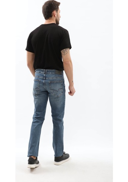 Erkek Koyu Mavi Regular Fit Jean Pantolon