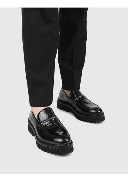 Timon Hakiki Açma Deri Erkek Siyah Loafer Ayakkabı fiyatları
