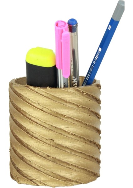 Kalemlik Altın Renk Masa Kalemliği Organizer Kalemlik Çapraz Model