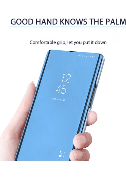 Xiaomi Redmi Note 12S 4g Için Ayna Yüzey Telefon Kılıfı Görünüm Penceresi Elektrokaplama Deri Kapak-Gümüş (Yurt Dışından) fırsatları