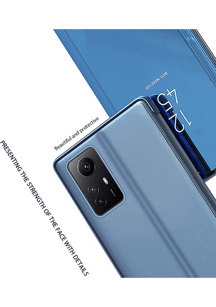 Xiaomi Redmi Note 12S 4g Için Ayna Yüzey Telefon Kılıfı Görünüm Penceresi Elektrokaplama Deri Kapak-Gümüş (Yurt Dışından) indirimleri