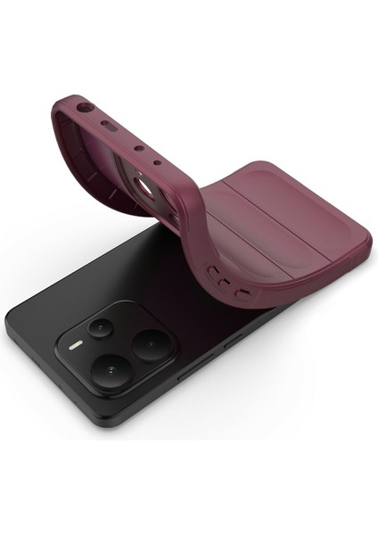 Xiaomi Redmi Note 14 4g (164.84MM) Kılıf Düşmeye Karşı Dayanıklı Yumuşak Tpu Sağlam Telefon Arka Kapağı-Şarap Kırmızısı (Yurt Dışından) fırsatları