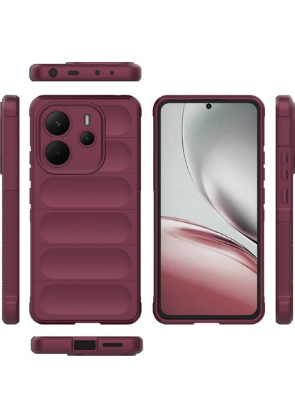 Xiaomi Redmi Note 14 4g (164.84MM) Kılıf Düşmeye Karşı Dayanıklı Yumuşak Tpu Sağlam Telefon Arka Kapağı-Şarap Kırmızısı (Yurt Dışından) indirimleri