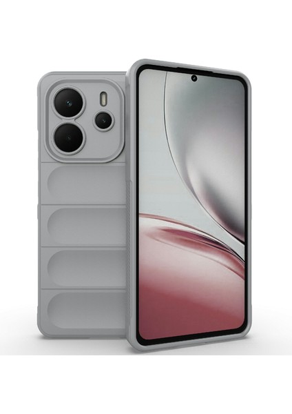 Xiaomi Redmi Note 14 4g (164.84MM) Kılıf Düşmeye Karşı Dayanıklı Yumuşak Tpu Sağlam Telefon Arka Kapağı-Açık Gri (Yurt Dışından)