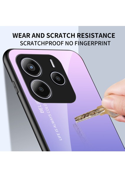 Xiaomi Redmi Note 14 5g Kılıf Çizilmez Temperli Cam + Pc + Tpu Telefon Kılıfı - Degrade Pembe Mavi (Yurt Dışından) fırsatları