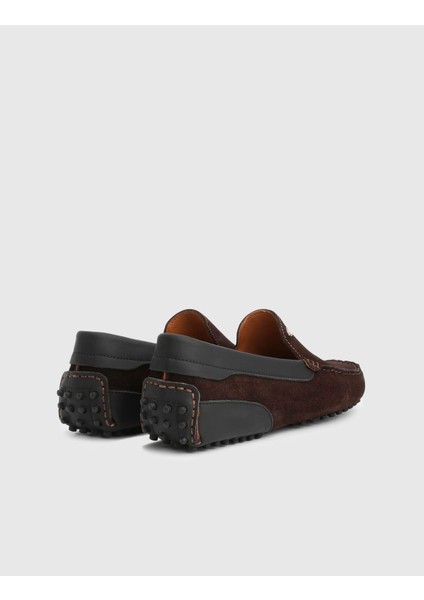Mackay Hakiki Süet Deri Kahverengi Erkek Loafer