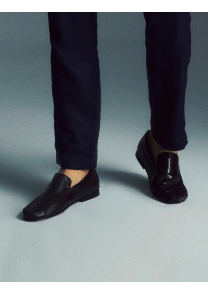 Colne Hakiki Deri Siyah Erkek Loafer Ayakkabı fiyatları