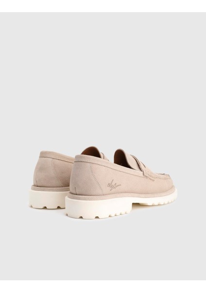 Crowle Süet Deri Bej Erkek Loafer Ayakkabı fırsatları