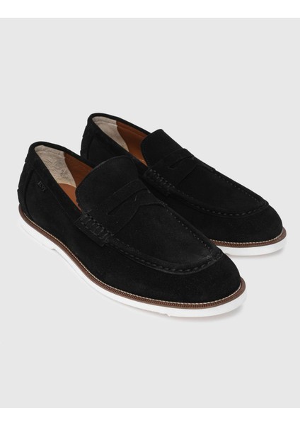 Craven Hakiki Süet Deri Erkek Siyah Loafer fiyatları