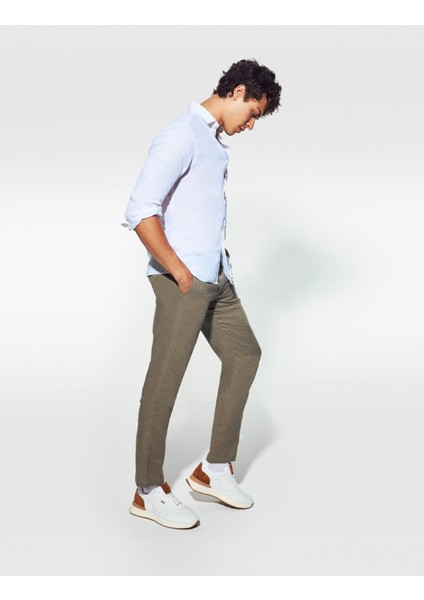 Faes Beyaz Hakiki Deri Erkek Spor Ayakkabı