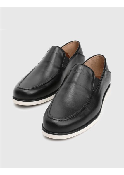 Cadence Hakiki Deri Erkek Siyah Loafer Ayakkabı fırsatları