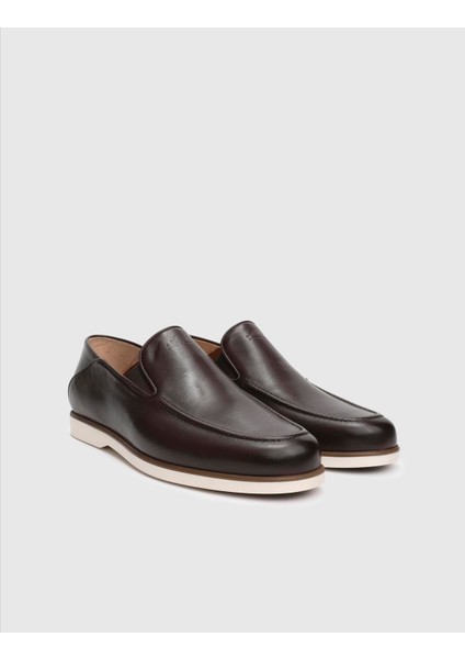 Cadence Hakiki Deri Erkek Kahverengi Loafer Ayakkabı