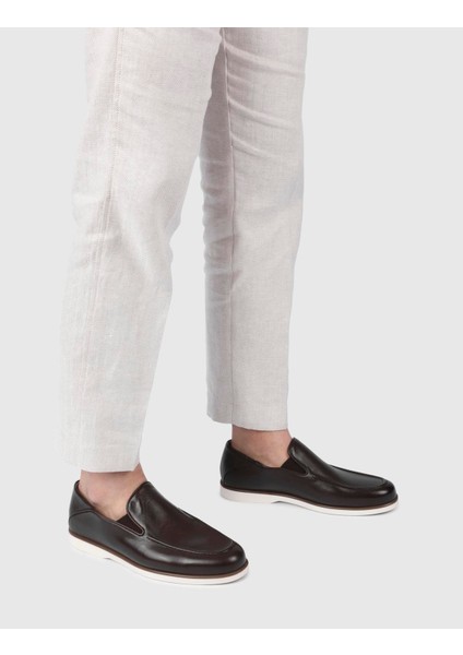 Cadence Hakiki Deri Erkek Kahverengi Loafer Ayakkabı fiyatları