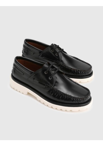 Steyr Hakiki Açma Deri Siyah Erkek Oxford Ayakkabı fırsatları