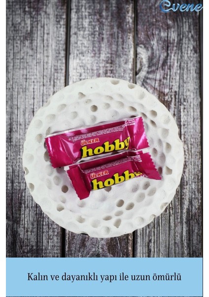 Şekerlik Sunumluk Drajelik Dekoratif Tabak Baloncuklu Model