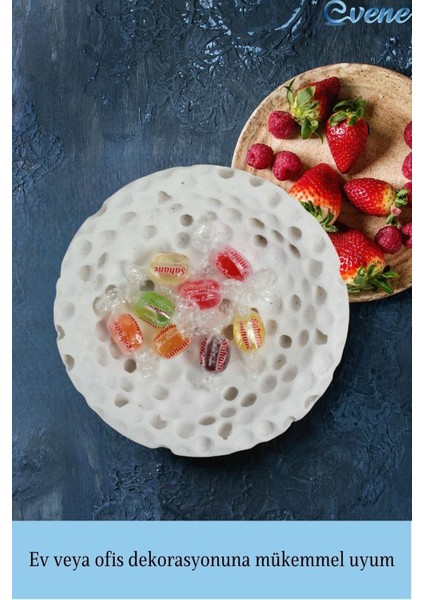 Şekerlik Sunumluk Drajelik Dekoratif Tabak Baloncuklu Model