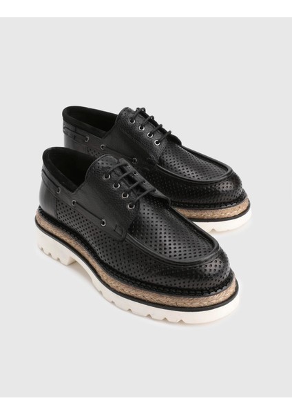 Hobart Hakiki Deri Siyah Erkek Oxford Ayakkabı fiyatları