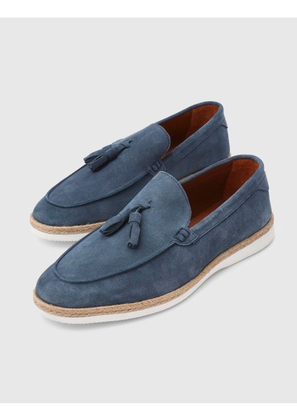 Caistor Hakiki Süet Mavi Erkek Loafer fiyatları